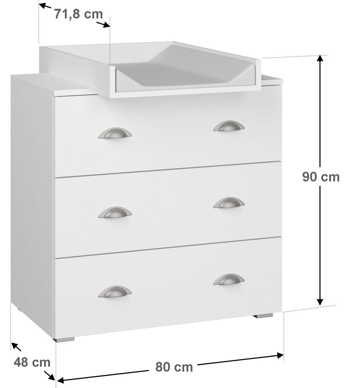 Komoda z przewijakiem wymiary EILIN Komoda z przewijakiem wymiary EILIN