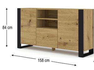 Miniaturka 3 - Rustykalna komoda 160 wymiary TAKOZ