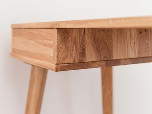 Miniaturka 7 - Drewniana toaletka biurko z szufladami korpus zbliżenie JENS