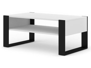 Miniaturka 1 - Prosta ława do salonu biała IRFAN