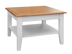 Miniaturka 1 - Drewniana biała ława dąb INGRID