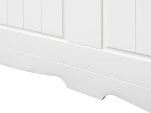 Miniaturka 4 - Białe drewniane łóżko dwuosobowe zbliżenie INGRID