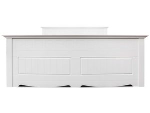 Miniaturka 2 - Białe drewniane łóżko dwuosobowe front INGRID