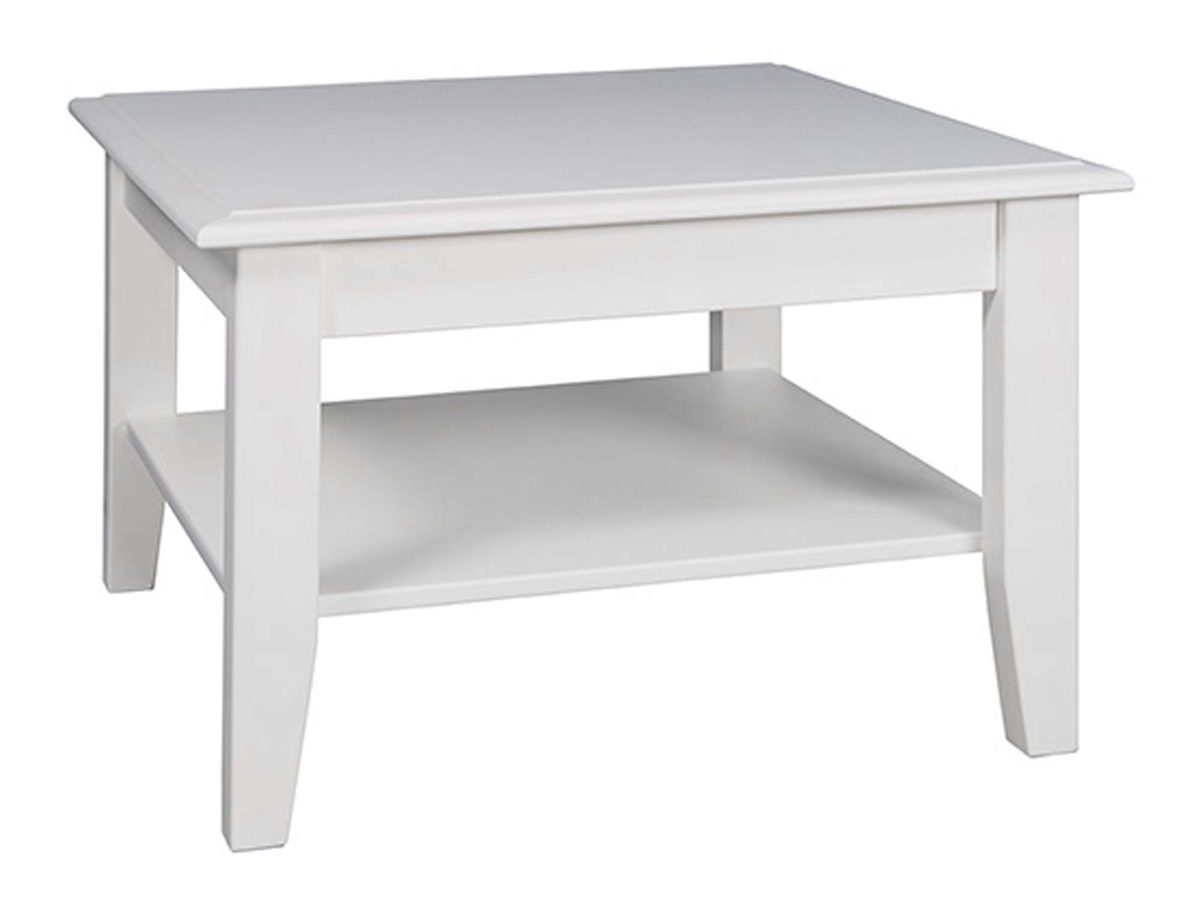 Drewniana biała ława INGRID