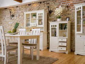 Miniaturka 22 - Mała witryna z litego drewna salon aranżacja INGRID