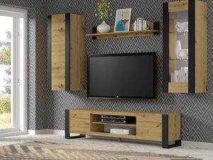 Miniaturka 9 - Meble do salonu dąb artisan przykładowa aranżacja TAKOZ