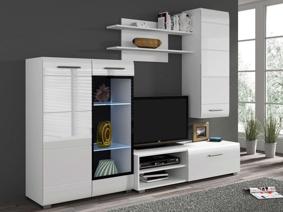 Nowoczesna meblościanka na wysoki połysk AIDA