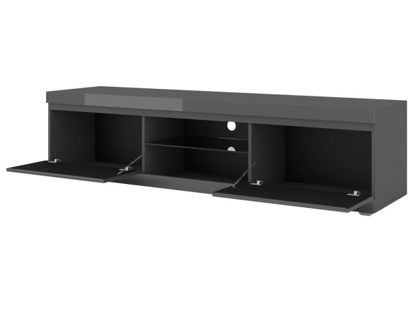 Uniwersalna szafka pod TV grafit otwarta VEDAT