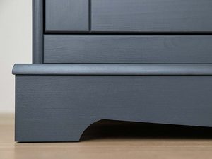 Miniaturka 5 - Duża biała szafka RTV vintage grafit podstawa INGRID