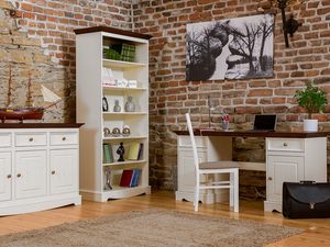 Miniaturka 11 - Regał biblioteczka na książki biały orzech aranż INGRID