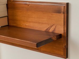 Miniaturka 5 - Klasyczna biała półka drewniana sosna zbliżenie ANADI