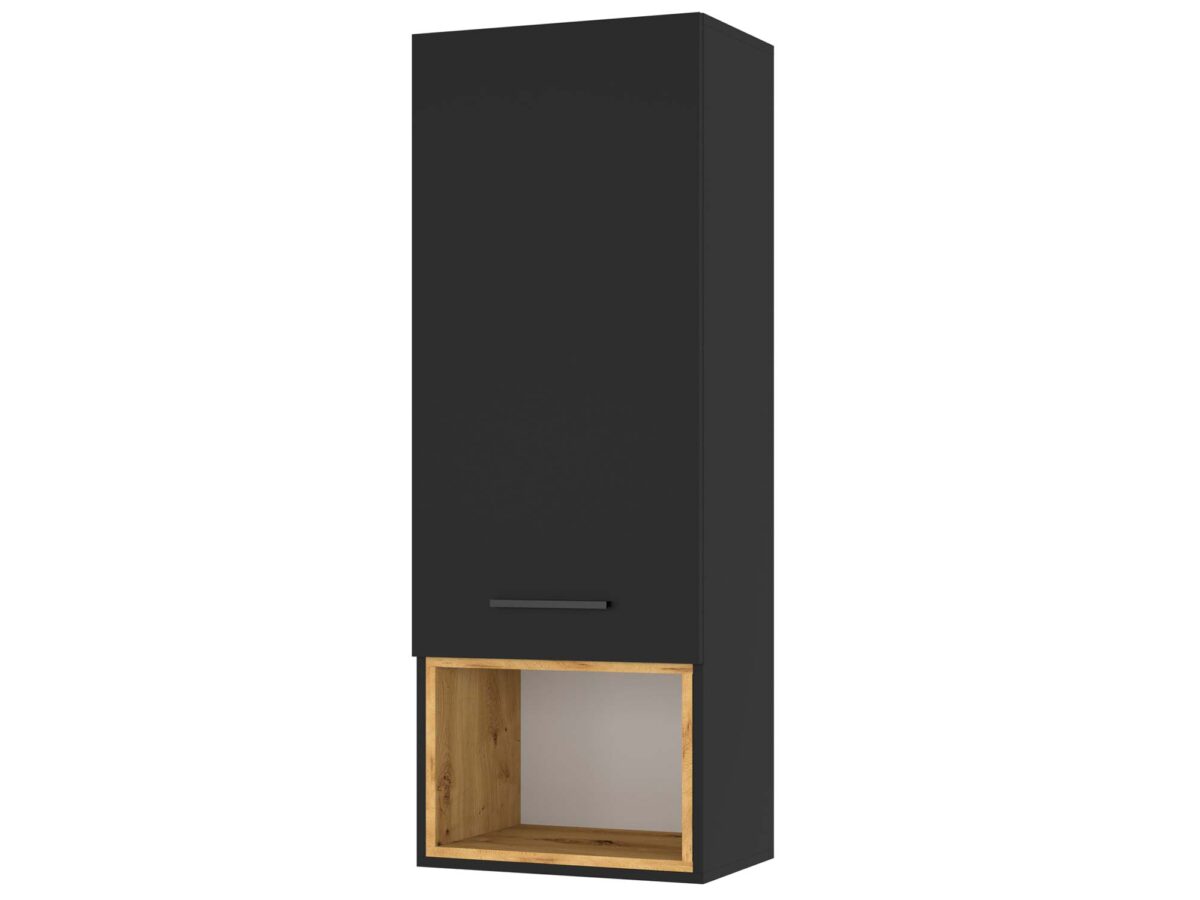 Czarna szafka wisząca do salonu NIMET