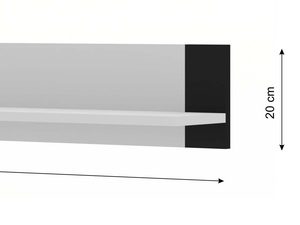 Miniaturka 6 - Półka wisząca do pokoju wymiary TAKOZ