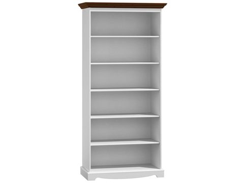 Regał biblioteczka na książki biały orzech INGRID