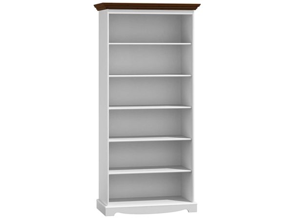 Regał biblioteczka na książki biały orzech INGRID