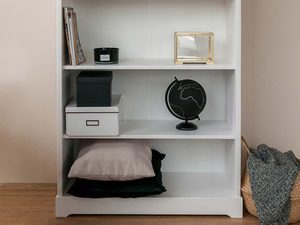 Miniaturka 5 - Biały regał biblioteczka aranż front ANADI