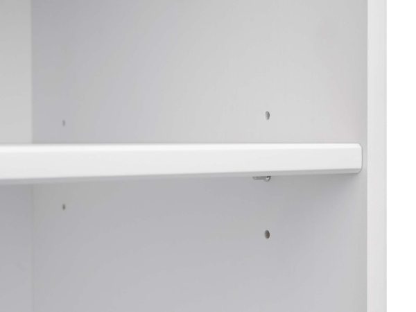 Regał biblioteczka na książki biały detale INGRID Regał biblioteczka na książki biały detale INGRID