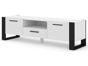 Miniaturka 2 - Szafka RTV do nowoczesnego salonu biały 160 IRFAN