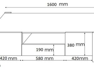 Miniaturka 13 - Szafka RTV do nowoczesnego salonu wymiary 160 IRFAN