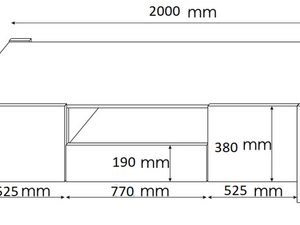 Miniaturka 12 - Szafka RTV do nowoczesnego salonu 200 wymiary IRFAN
