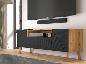 Miniaturka 3 - Loftowa szafka RTV na nóżkach aranżacja IZMIR