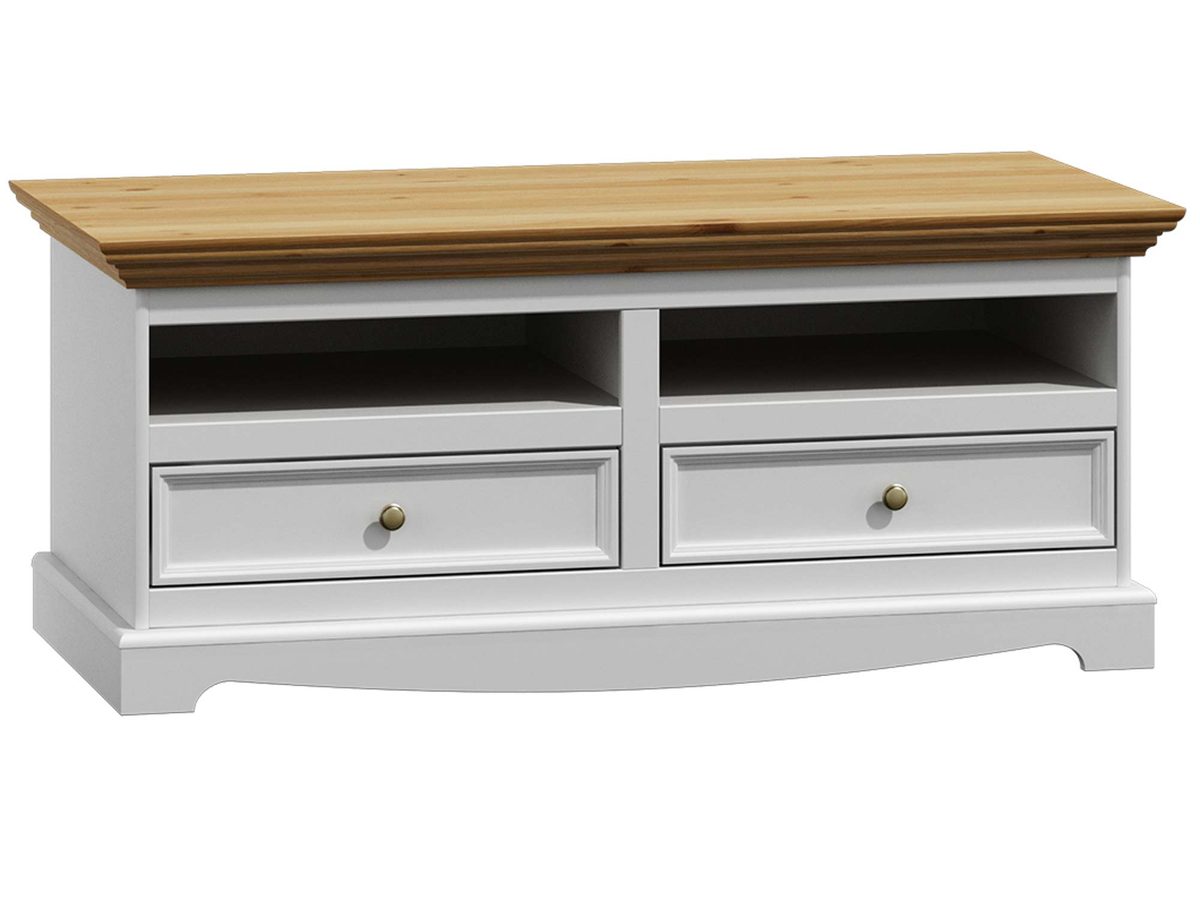 Klasyczna biała szafka RTV INGRID