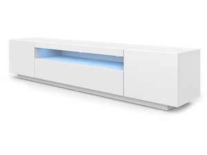 Miniaturka 3 - Nowoczesna szafka RTV biały led LUMA