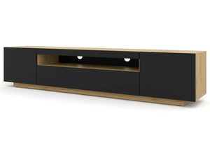 Miniaturka 7 - Nowoczesna szafka RTV czarny artisan LUMA