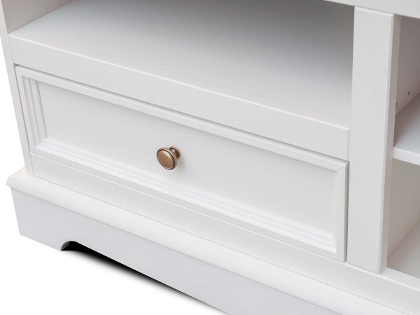 Duża biała szafka RTV vintage biały szuflada INGRID Duża biała szafka RTV vintage biały szuflada INGRID