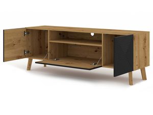 Miniaturka 1 - Loftowa szafka RTV na nóżkach open IZMIR