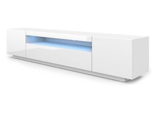 Miniaturka 4 - Nowoczesna szafka RTV biały led LUMA