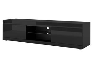 Miniaturka 7 - Uniwersalna szafka pod TV czarna VEDAT