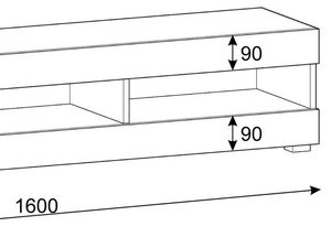 Miniaturka 9 - Uniwersalna szafka RTV wymiar stojąca BIGE