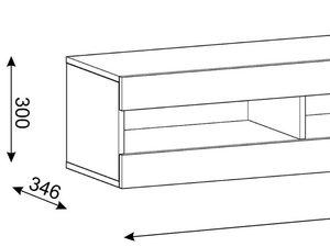 Miniaturka 10 - Uniwersalna szafka RTV wymiar wisząca BIGE