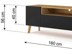 Miniaturka 6 - Loftowa szafka RTV na nóżkach wymiary IZMIR