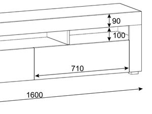 Miniaturka 13 - Szykowna szafka RTV do salonu wymiary stojąca KILIS
