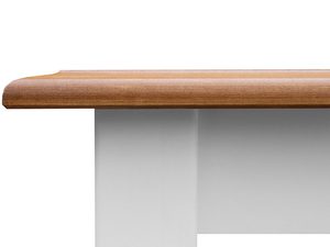 Miniaturka 18 - Stół rozkładany biały z drewna litego biały dąb krawędź INGRID