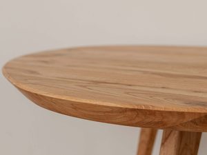 Miniaturka 7 - Drewniany okrągły stolik 90 cm blat wykończenie SVALE