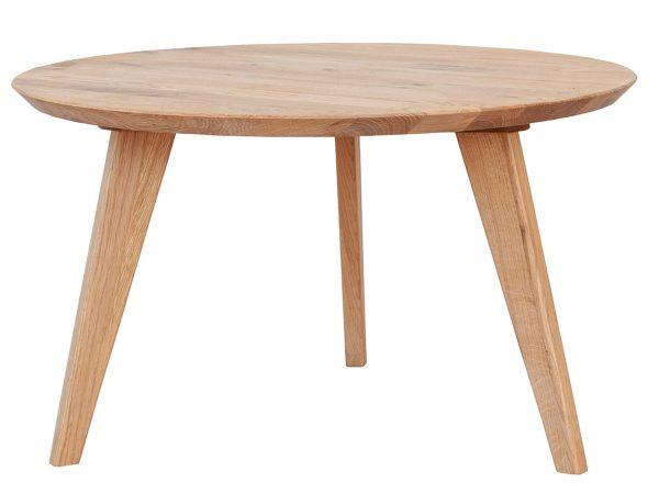 Stolik okrągły z drewna 70 cm KARNE