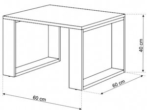 Miniaturka 8 - Stolik kawowy do industrialnego wnętrza wymiary ELMO