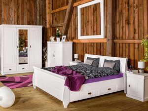 Miniaturka 10 - Komoda bieliźniarka z szufladami biała sypialnia ANADI