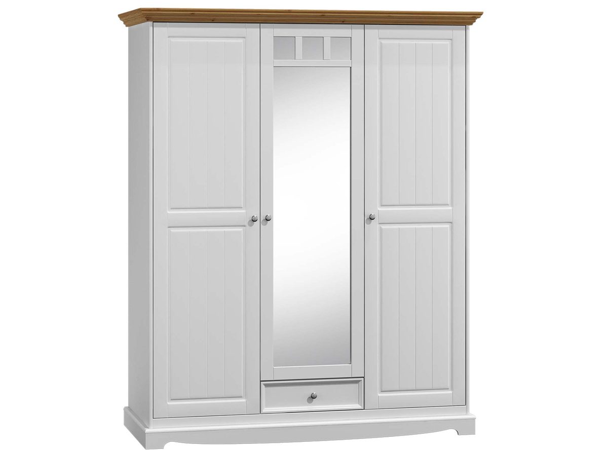 Drewniana szafa z lustrem vintage INGRID