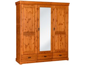 Miniaturka 6 - Szafa trzydrzwiowa sosna z lustrem ANADI
