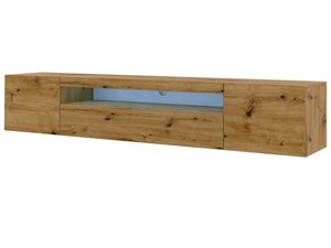 Miniaturka 4 - Wisząca szafka pod TV artisan z LED KISMET