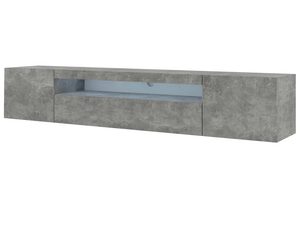 Miniaturka 7 - Wisząca szafka pod TV beton z LED KISMET