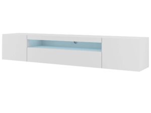 Miniaturka 26 - Wisząca szafka pod TV biały z LED KISMET
