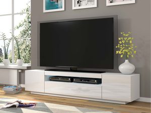 Miniaturka 10 - Szafka RTV 200 aranżacja biały połysk KISMET