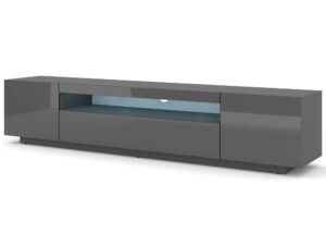 Miniaturka 19 - Szafka RTV 200 grafit połysk led KISMET