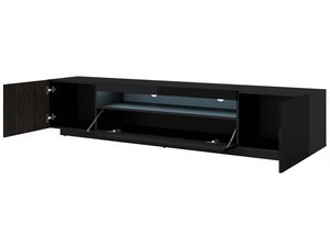 Miniaturka 7 - Szafka RTV 200 otwarta led czarny KISMET