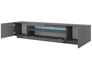 Miniaturka 1 - Szafka RTV 200 otwarta led grafit KISMET